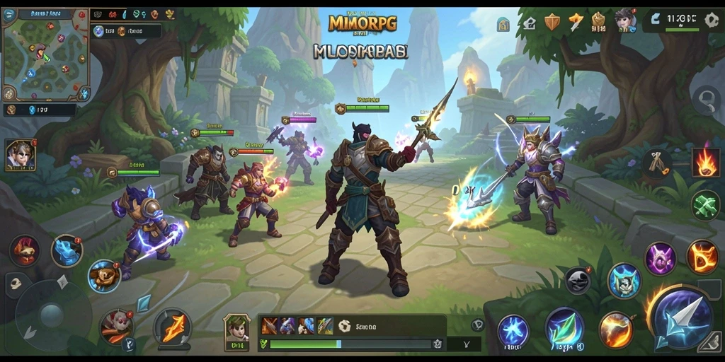 Tampilan gameplay seru dalam dunia penuh petualangan MMORPG.