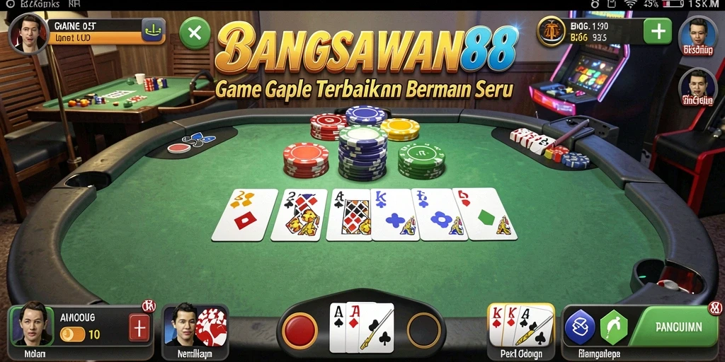 Tampilan gameplay seru BANGSAWAN88 dalam suasana Gaple.