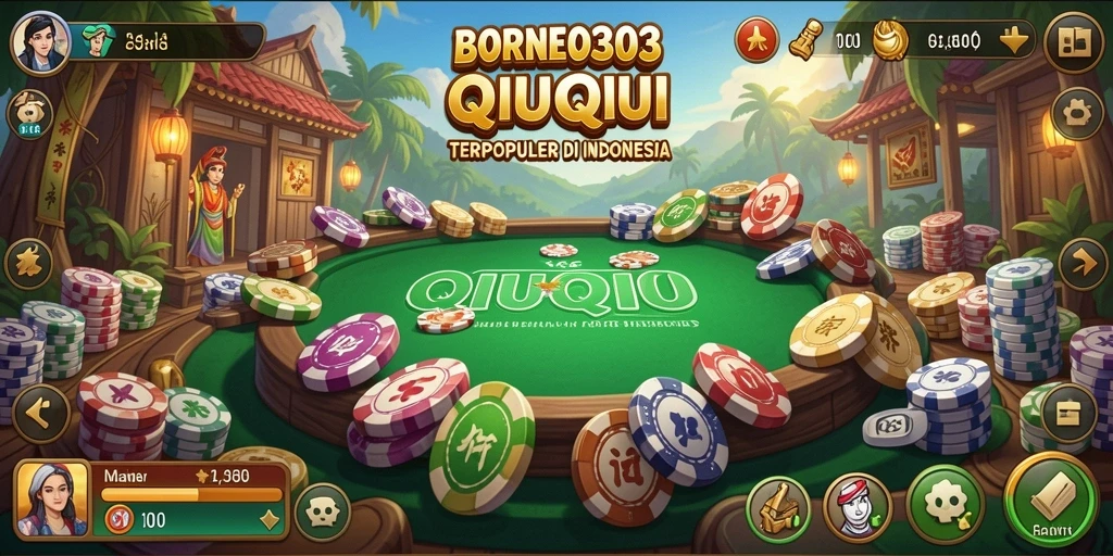 Tampilan gameplay menarik dari game QiuQiu BORNEO303.