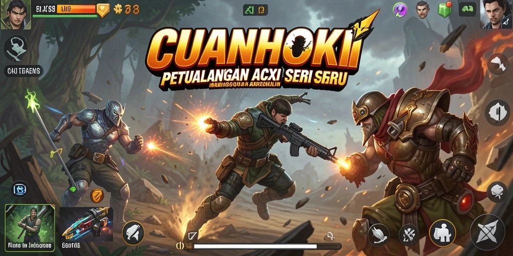 Tangkapan layar menunjukkan aksi seru dalam gameplay CUANHOKI.