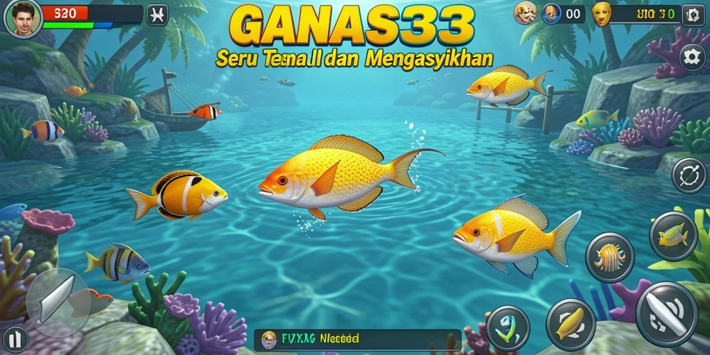 Screenshot gameplay Tembak Ikan GANAS33 yang menarik.