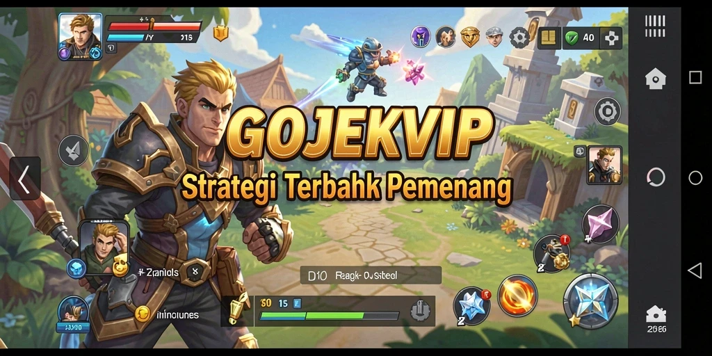 Tampilan gameplay strategis dalam GOJEKVIP yang mendebarkan.