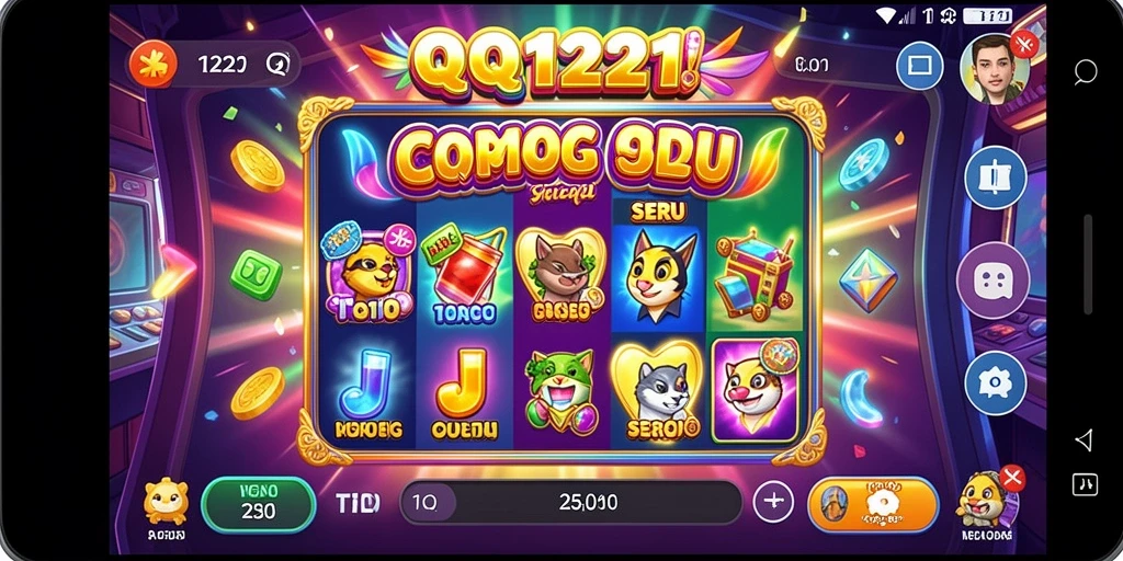 Tampilan gameplay seru dari QQ1221 dengan beragam fitur slot.