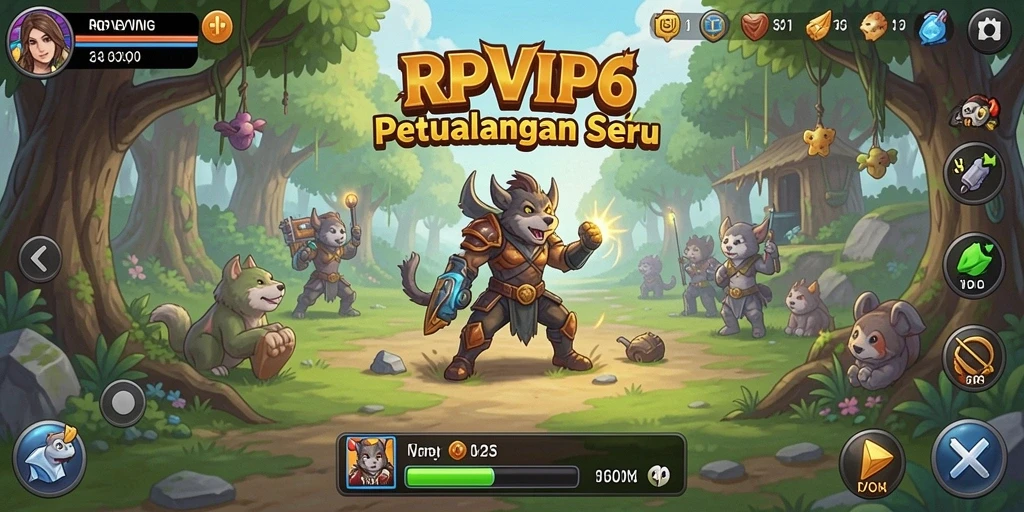 Tampilan gameplay RPVIP6 yang memukau dengan aktivitas Idle yang seru.